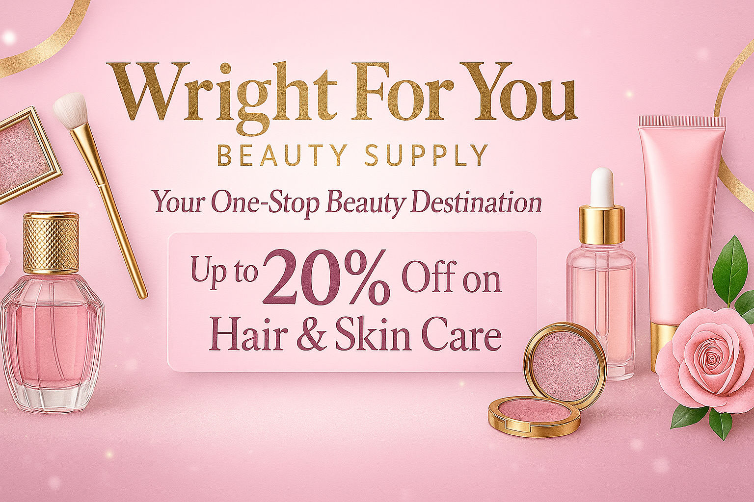Wright For You Beauty Supply Banner